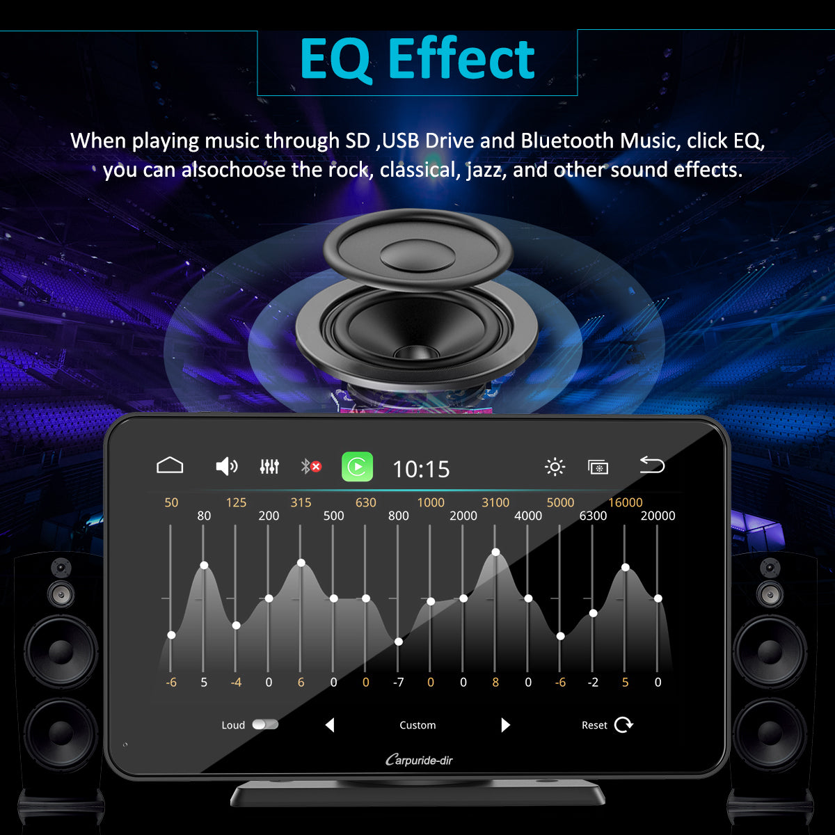 Carpuride-dir 7 Inch Full HD Capacitive Touchscreen Car Stereo with Apple Carplay and Android Auto, Multimedia Player with Bluetooth, Mirror Link, Google, and Siri Assistant (Copy)