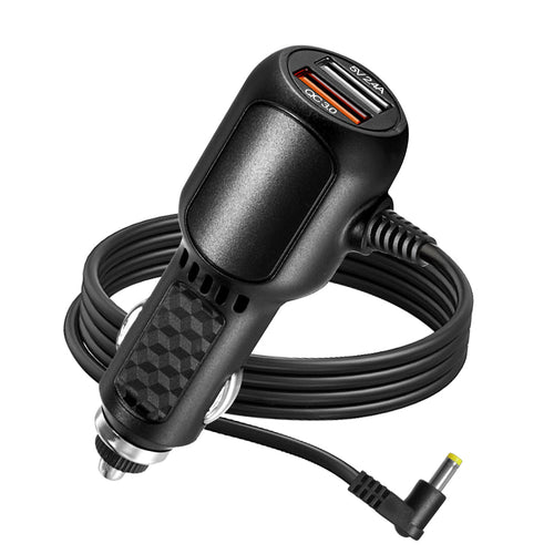Carpuride 2 Ports USB Charger with output of 5V2.4A and QC3.0