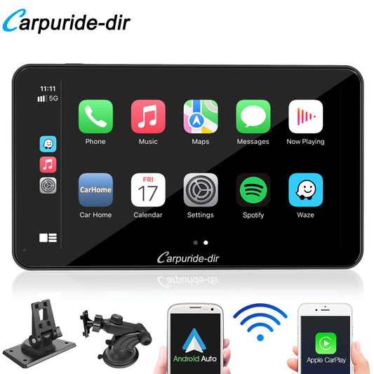 Carpuride-dir 7 Inch Full HD Capacitive Touchscreen Car Stereo with Apple Carplay and Android Auto, Multimedia Player with Bluetooth, Mirror Link, Google, and Siri Assistant (Copy)