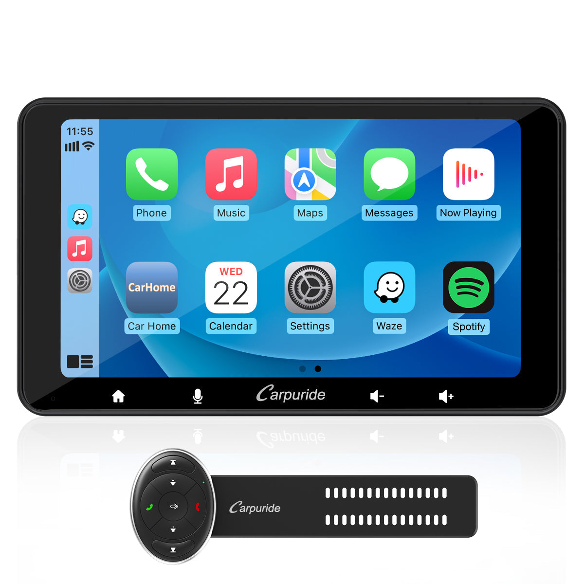 CARPURIDE W708 Pro Portable Smart Multimedia Dual Bluetooth Dashboard Console