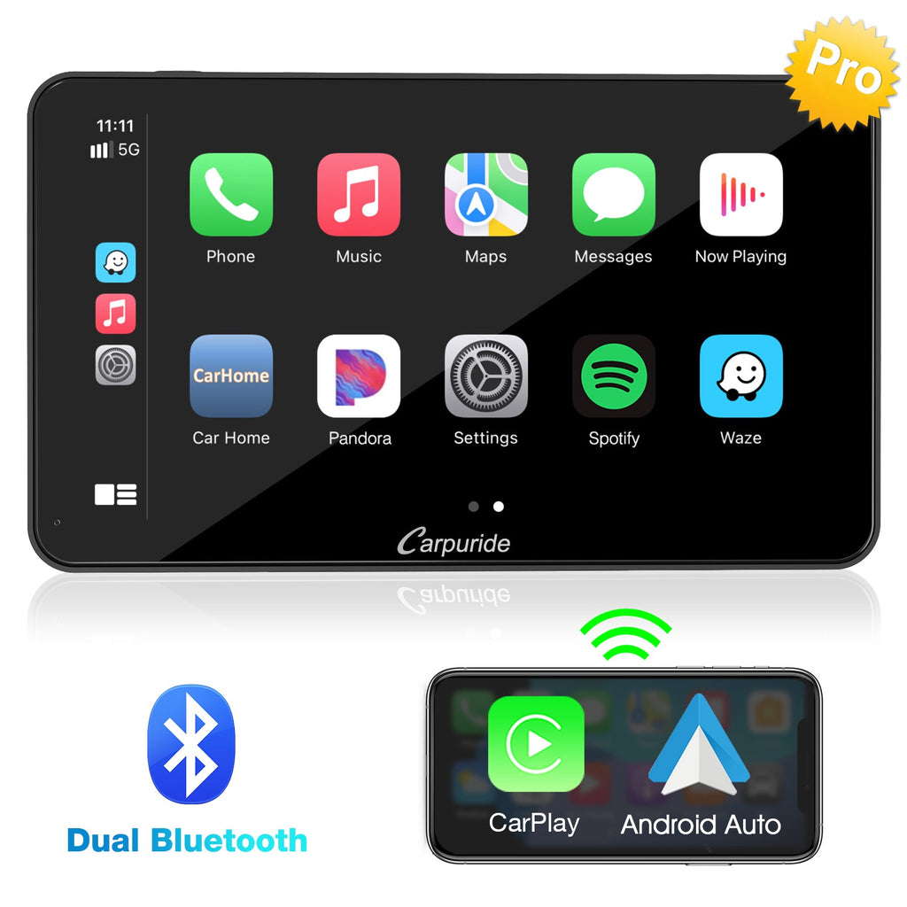 701 Pro touch screen car radio with dual bluetooth support carplay & android auto