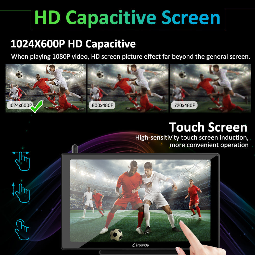 car radio system with HD capacitive screen effect far beyond the general screen whrn playing videos