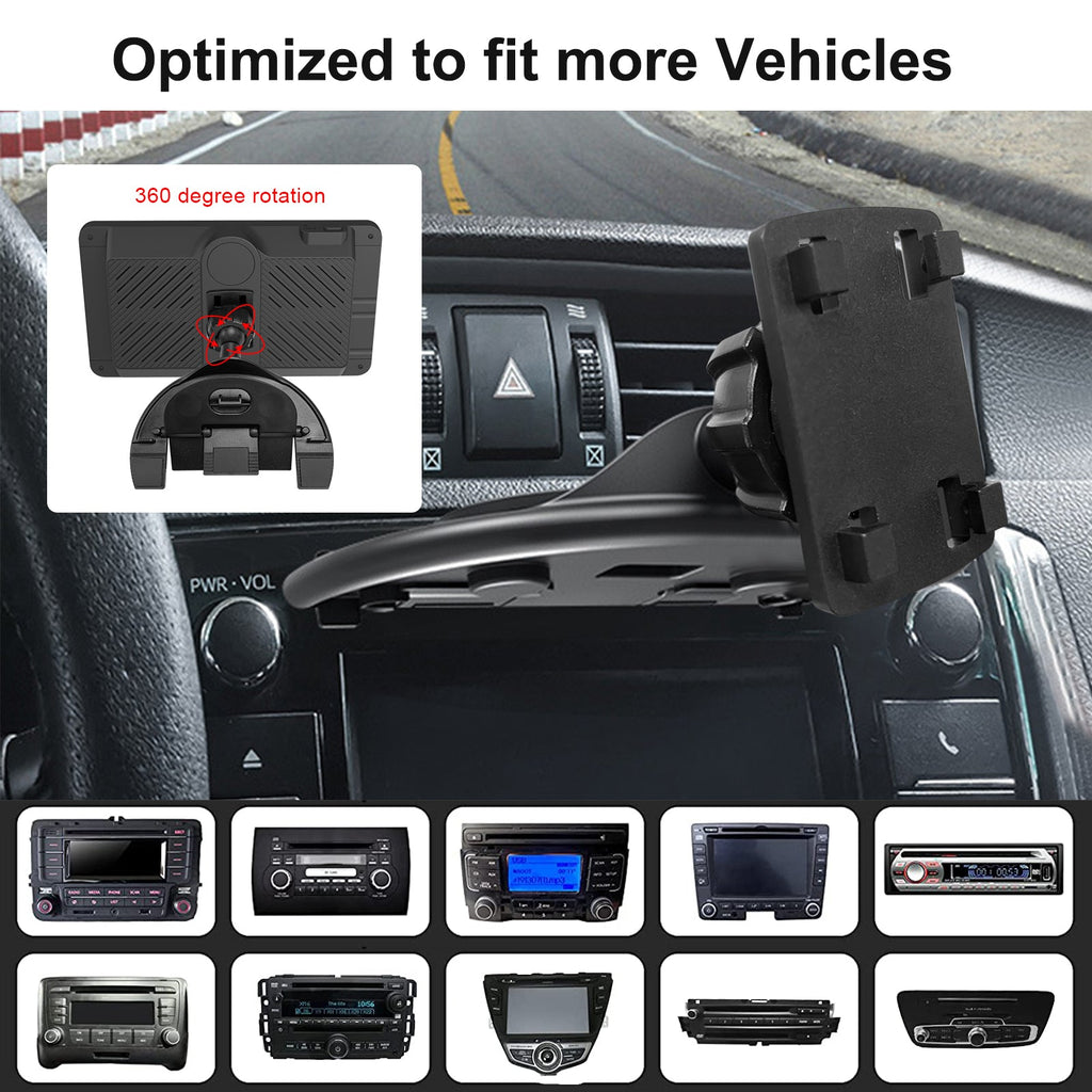 universal CD slot mount optimized to fit more vehicles