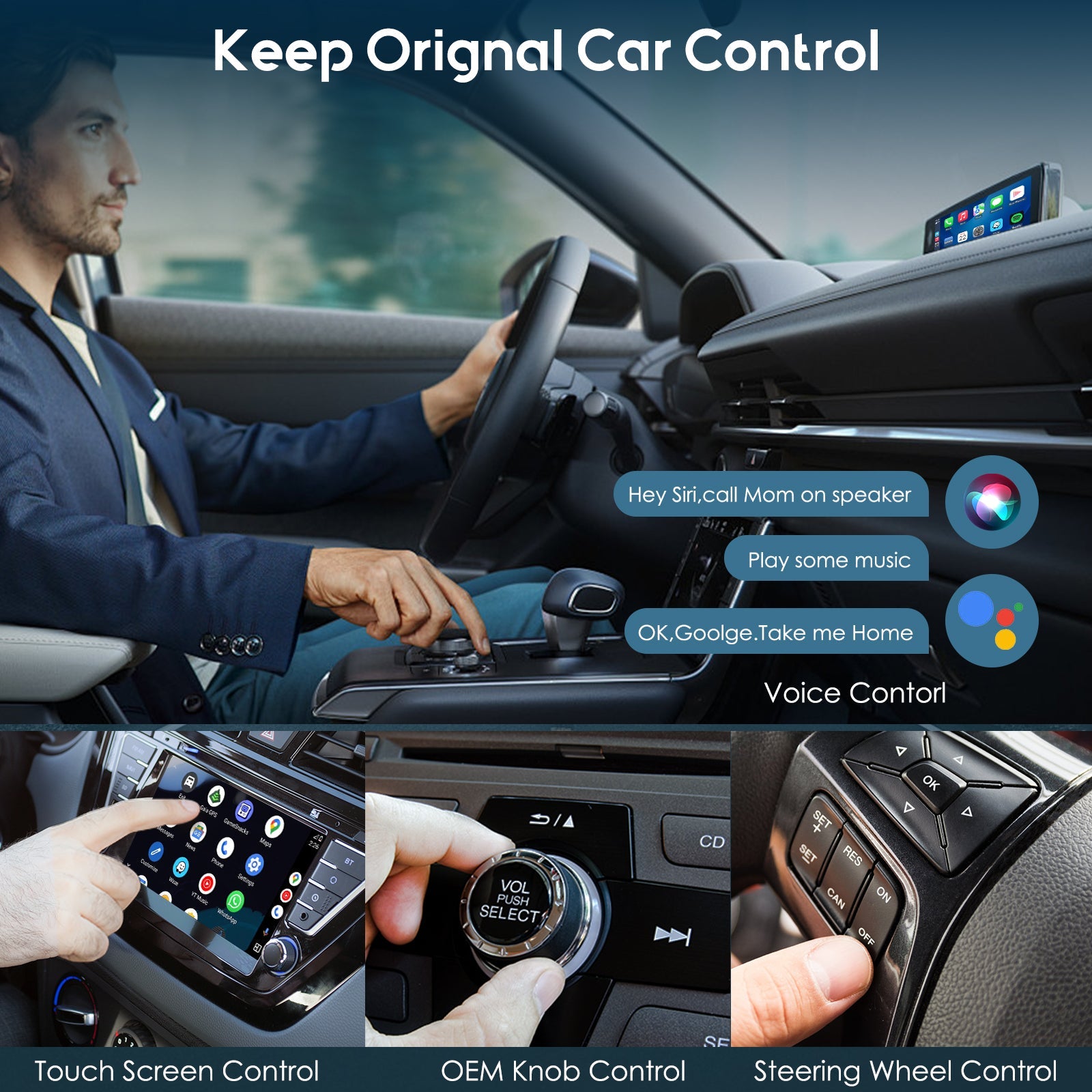 CARPURIDE H02  2-in-1 Magic Box adapter  - Wireless CarPlay or Android Auto Adapter