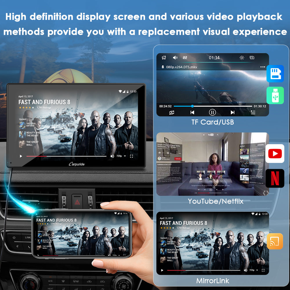 high definition display screen and various video playback methods enhance your visual experience