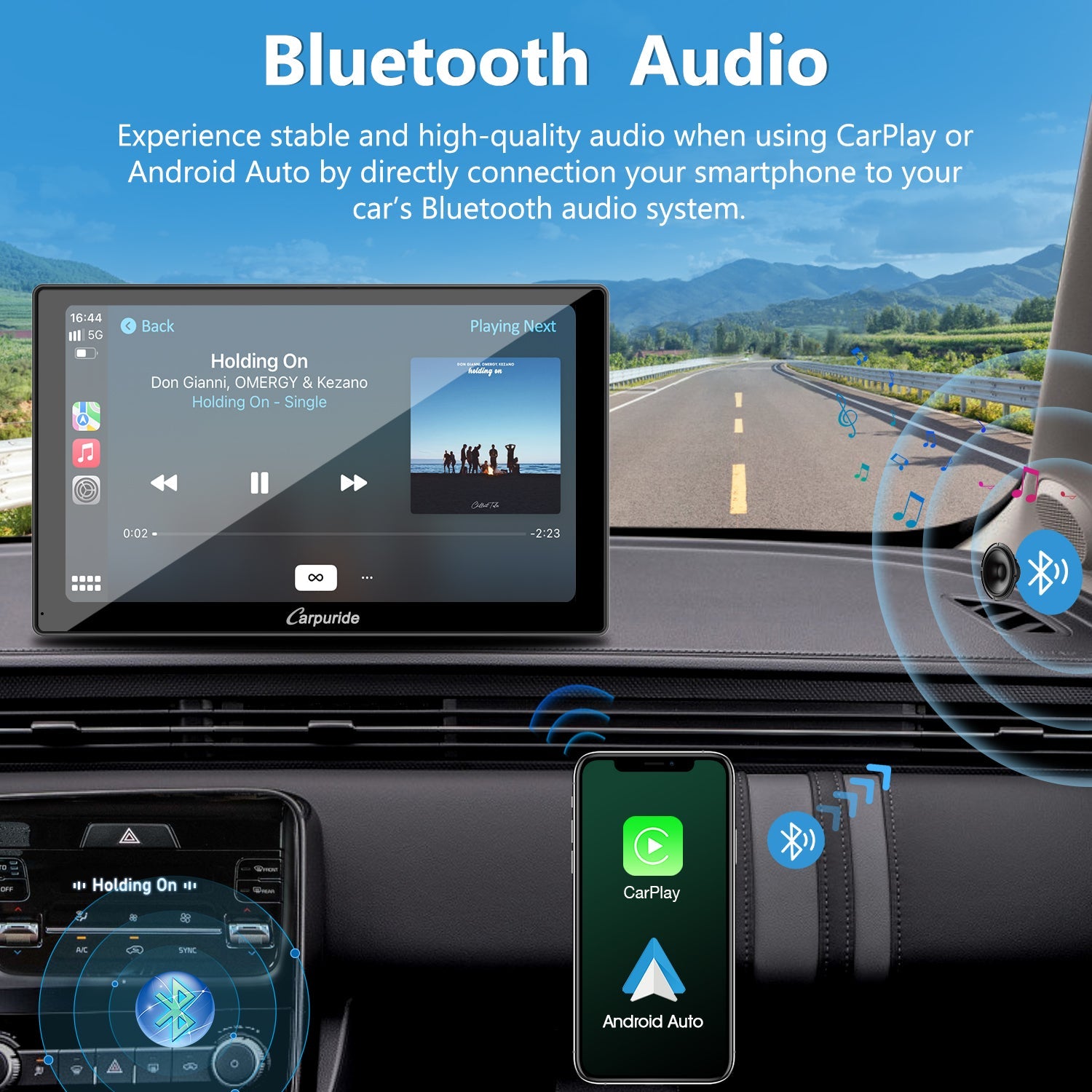 car gps let you enjoy stable and high-quality audio by bluetooth connection of your phone and car