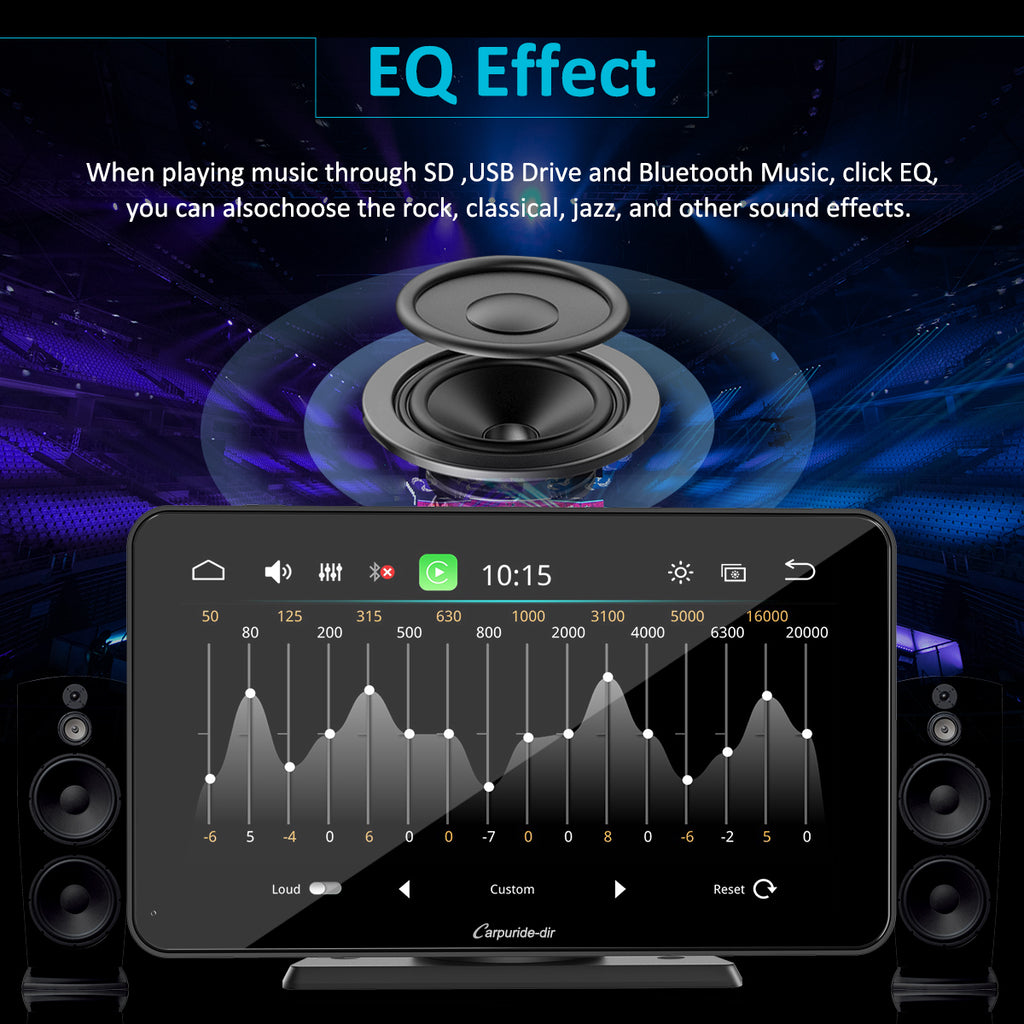 Carpuride-dir 7 Inch Full HD Capacitive Touchscreen Car Stereo with Apple Carplay and Android Auto, Multimedia Player with Bluetooth, Mirror Link, Google, and Siri Assistant (Copy)
