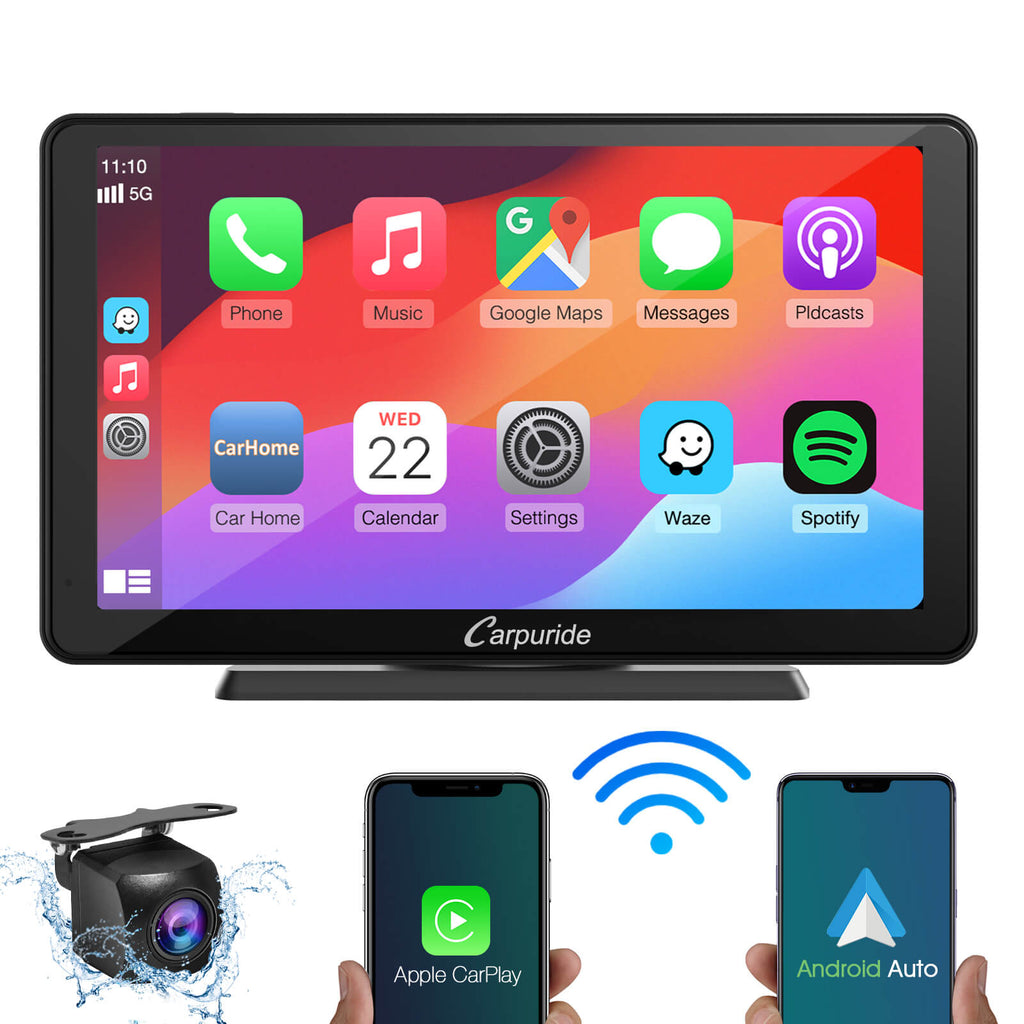 CARPURIDE V3 Portable Smart Multimedia Dashboard Console with Detachable Sunshade
