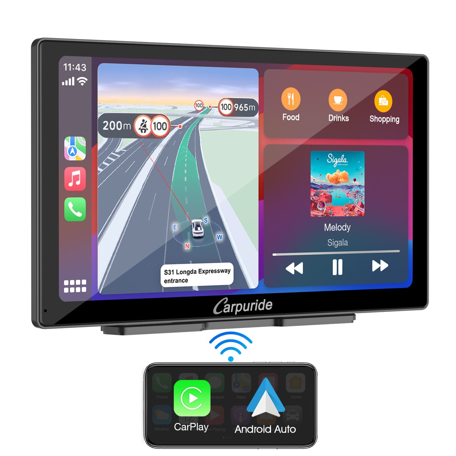 c98 car radios support carplay & android auto