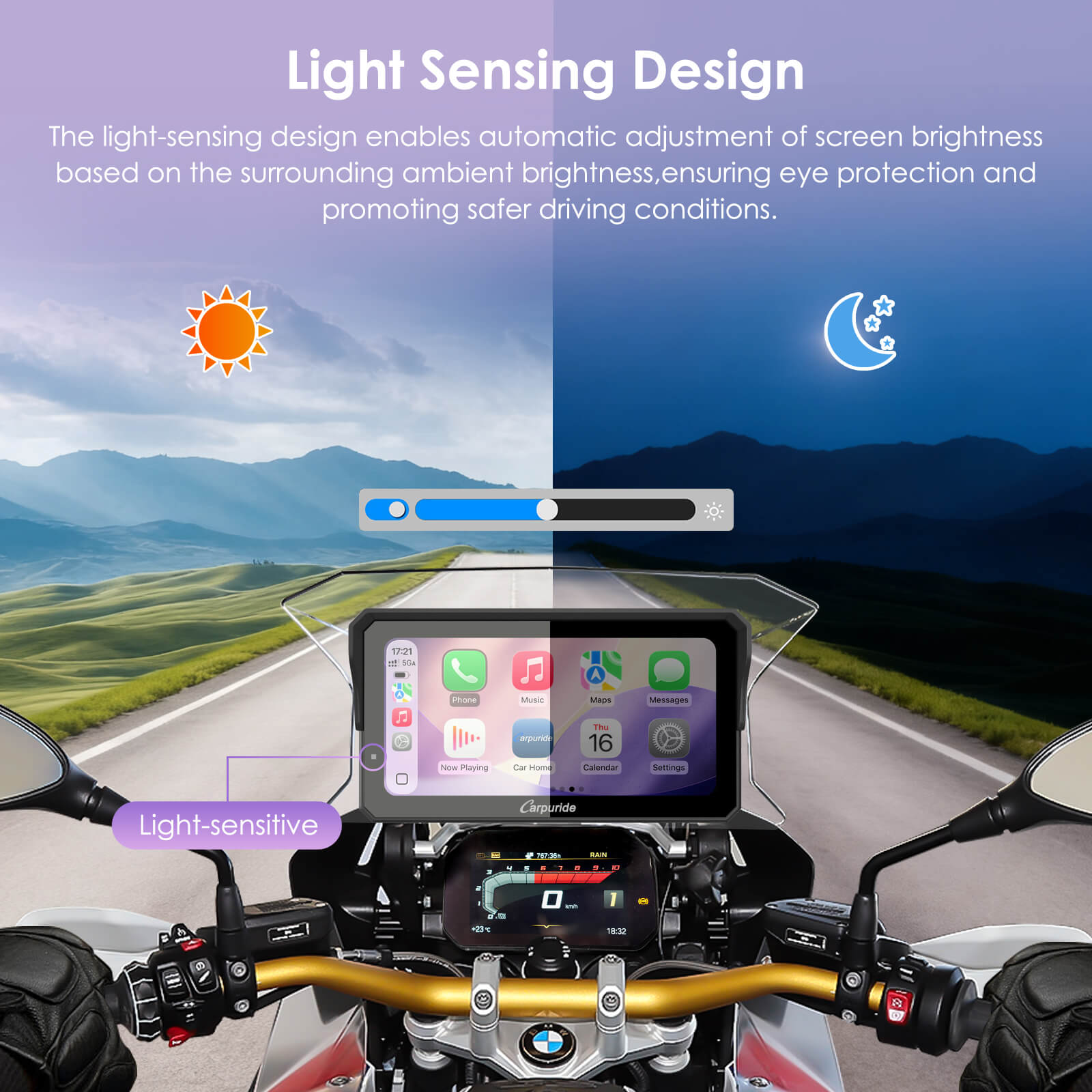 Automatic Light-sensing Design for Motorcycle Display