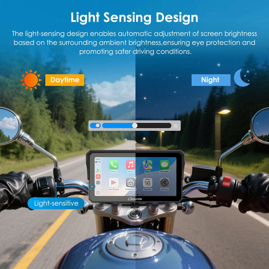 Automatic light-sensing brightness adjustment feature