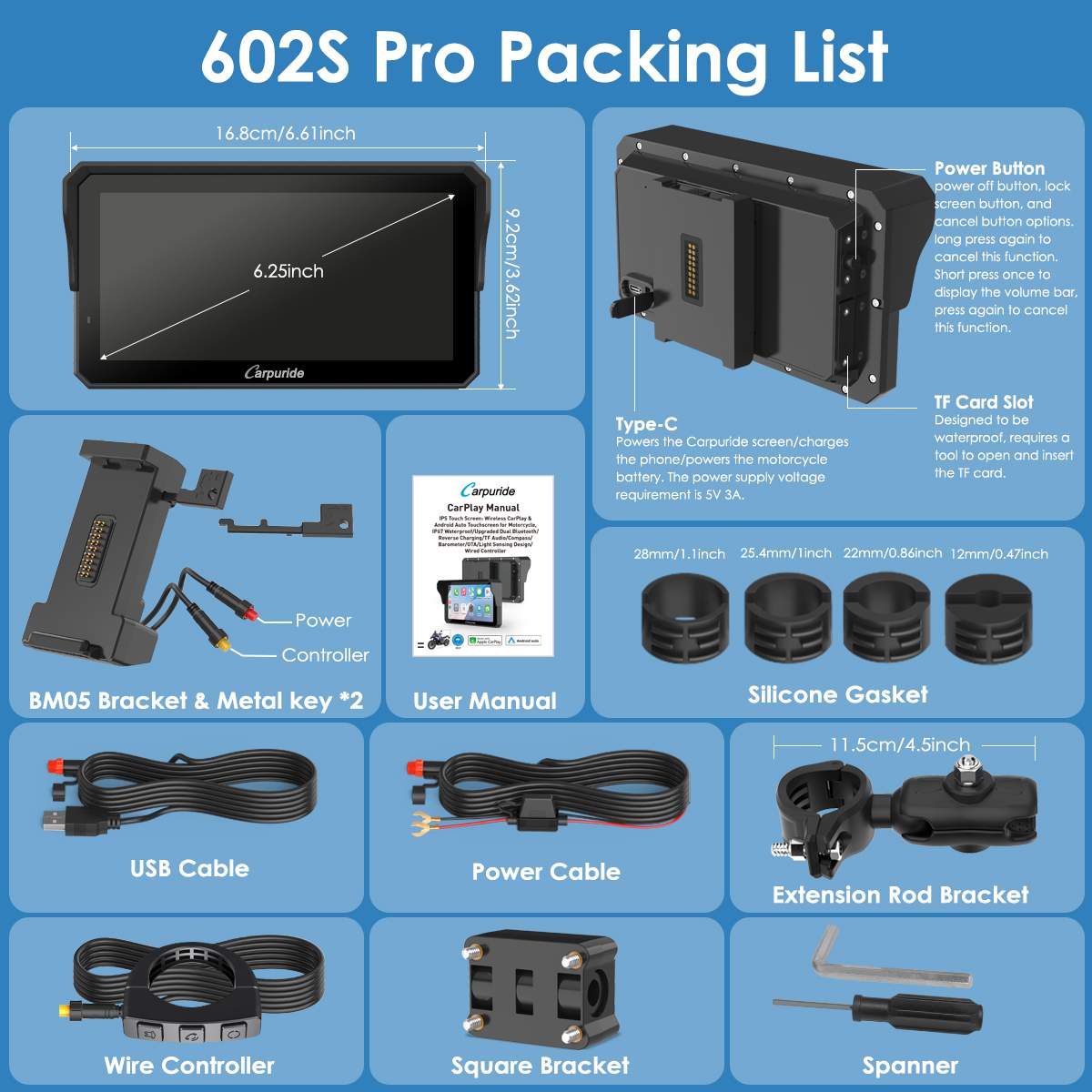 W602S Pro complete package contents and accessories