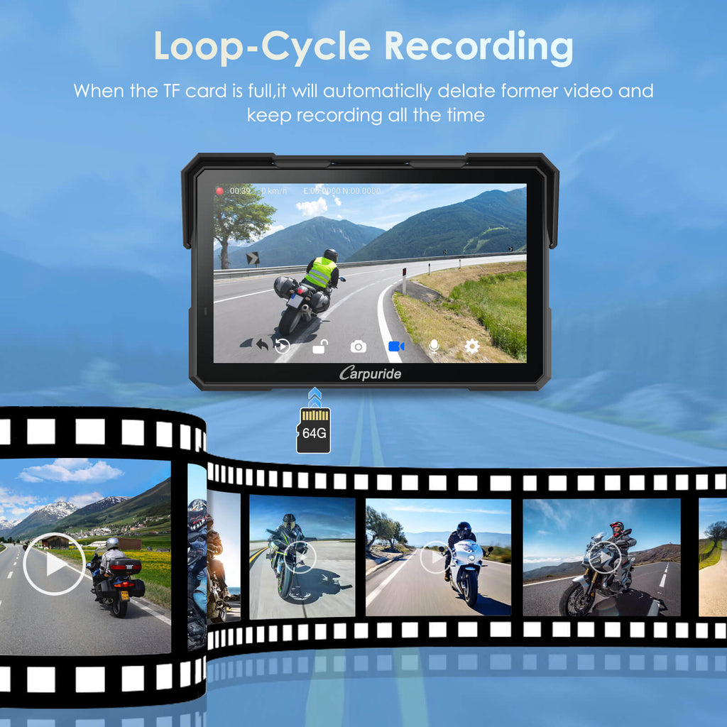 Loop Cycle Recording Feature for Continuous Motorcycle Ride Documentation