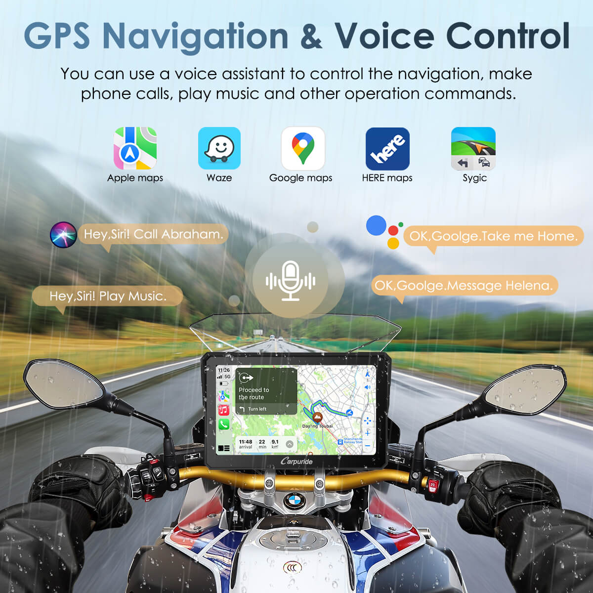GPS Navigation and Voice Control for BMW Motorcycles