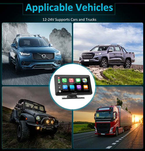Carpuride-dir 7 Inch Full HD Capacitive Touchscreen Car Stereo with Apple Carplay and Android Auto, Multimedia Player with Bluetooth, Mirror Link, Google, and Siri Assistant (Copy)