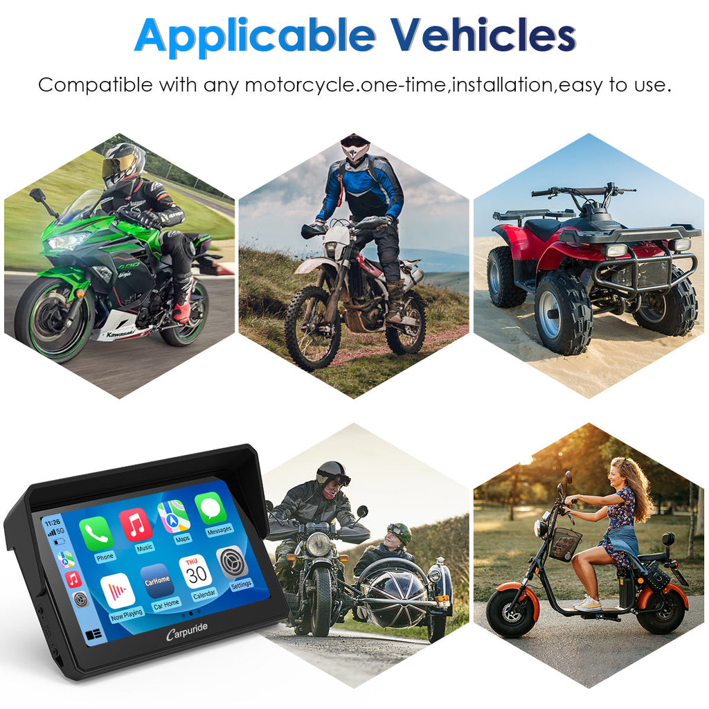 Carpuride W502 can be applied to any motorcycles, one-time installation, easy to use