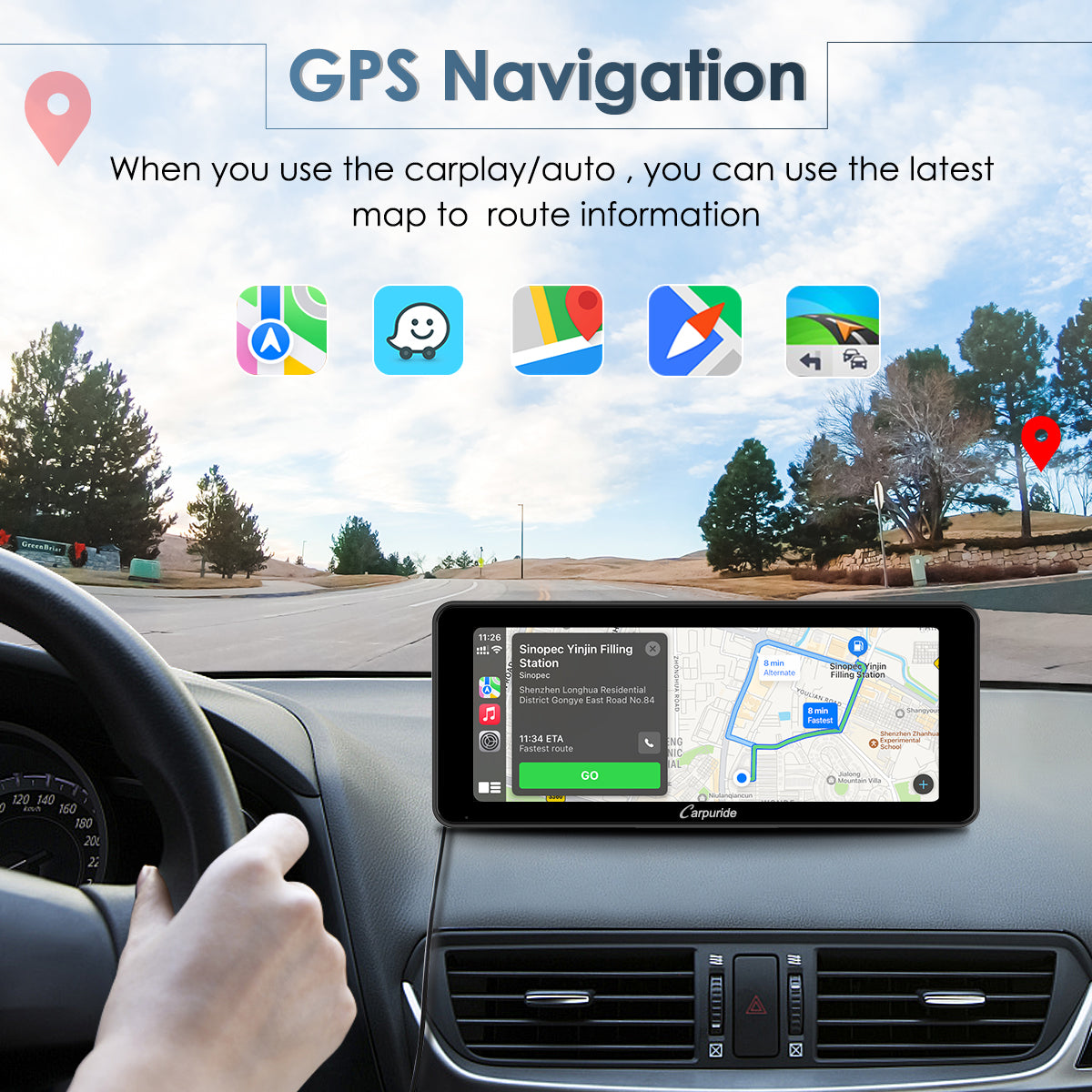 car gps navigation allow you to use the latest map to route information