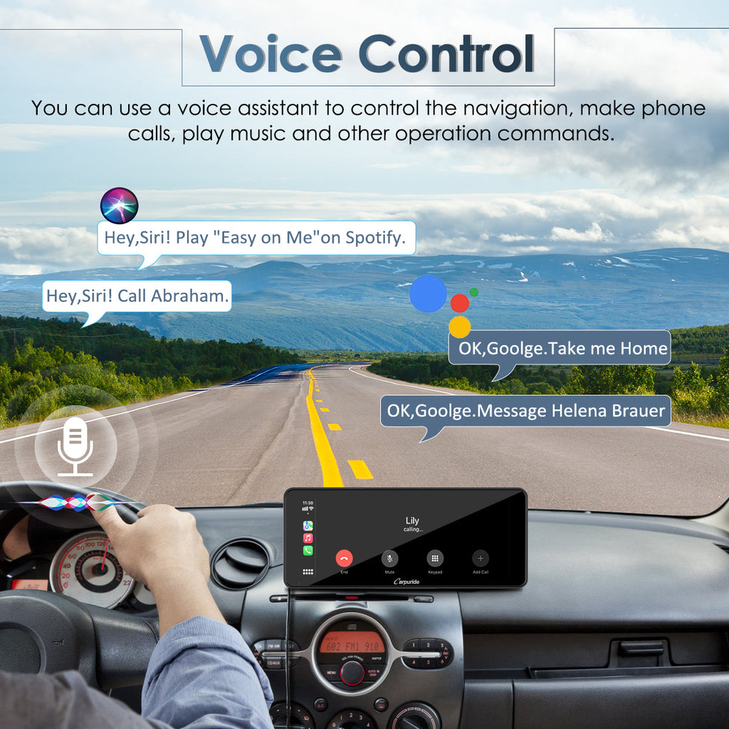 audio system for car use voice assistant to do voice control with your hands on the steer
