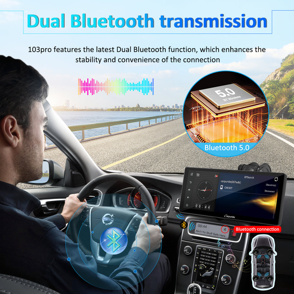 W103 Pro with latest dual bluetooth transmission, enhances stability and convenience of connection